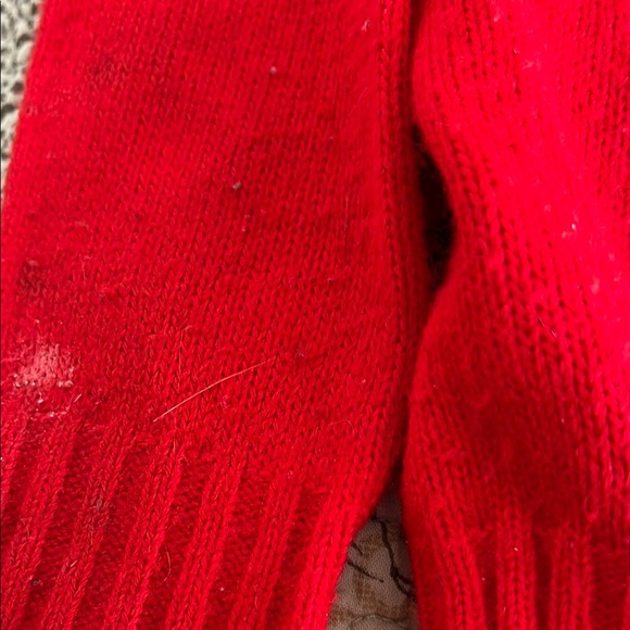 Vintage Blue Bird Red Sweater Cozy Knitwear As Is Size 2 - Picture 5 of 7